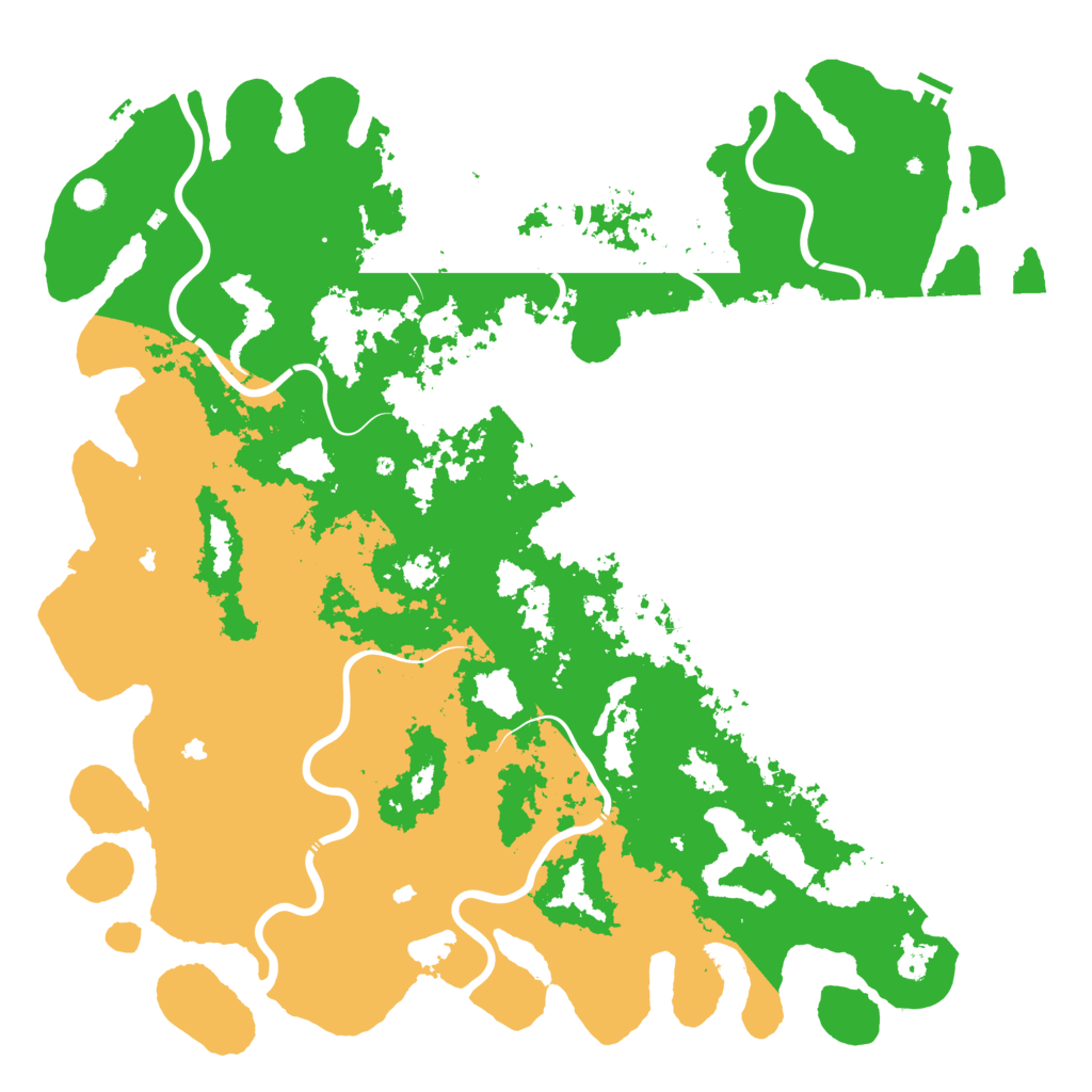 Biome Rust Map: Procedural Map, Size: 6000, Seed: 19801982