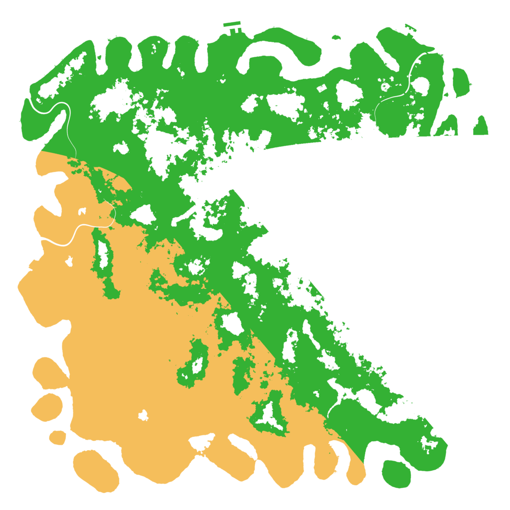 Biome Rust Map: Procedural Map, Size: 6000, Seed: 19801982