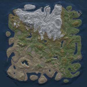 Thumbnail Rust Map: Procedural Map, Size: 5000, Seed: 1745755234, 17 Monuments