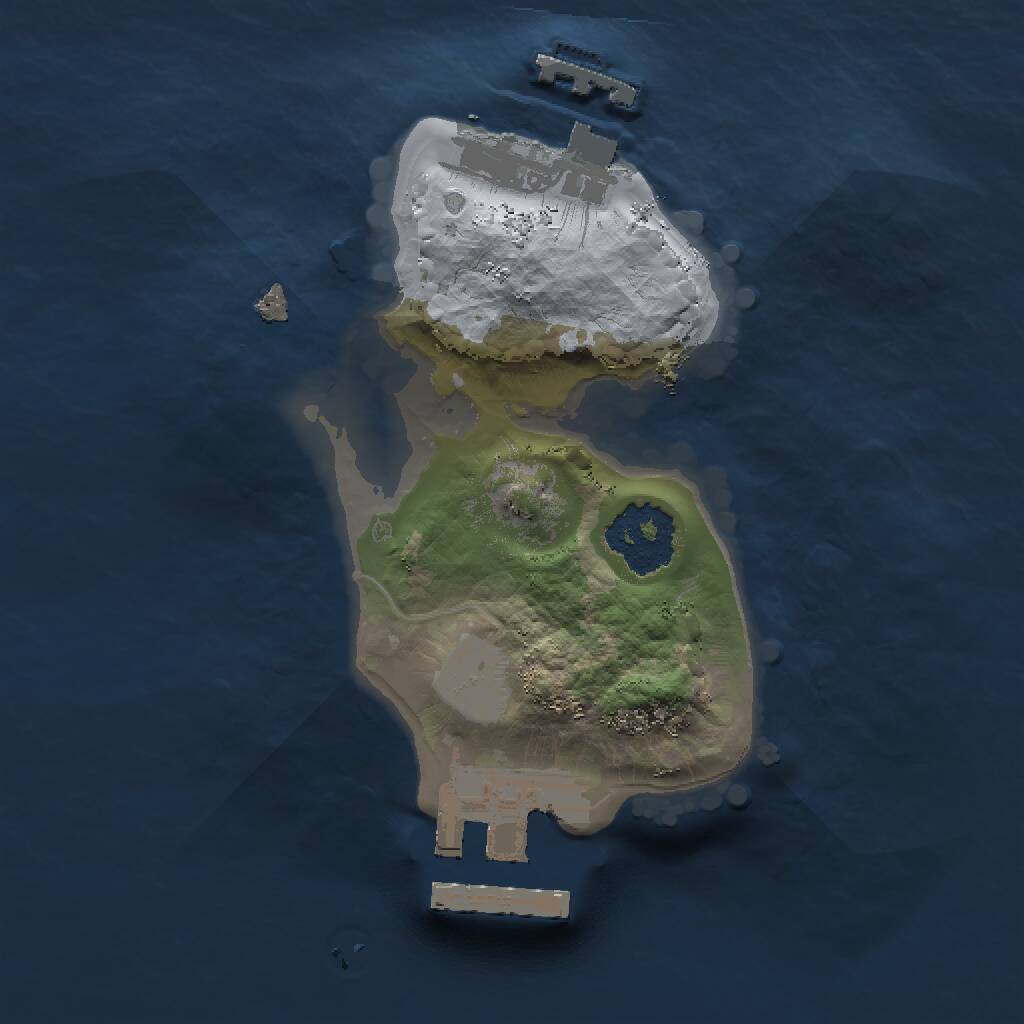 Rust Map: Procedural Map, Size: 1500, Seed: 599756691, 3 Monuments