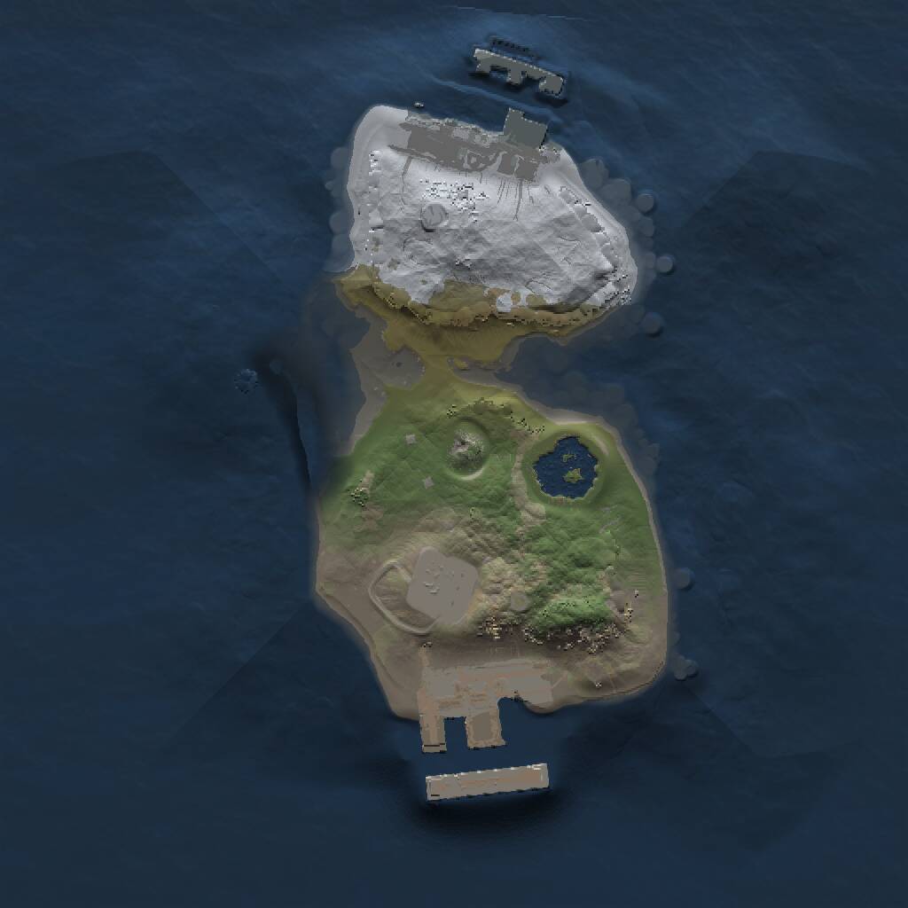 Rust Map: Procedural Map, Size: 1500, Seed: 599756691, 3 Monuments