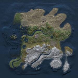 Thumbnail Rust Map: Procedural Map, Size: 3000, Seed: 152140432, 12 Monuments