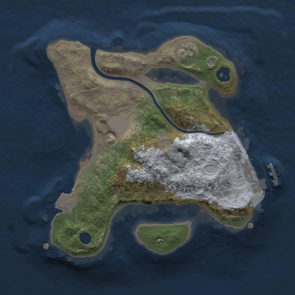 Rust Map: Procedural Map, Size: 2000, Seed: 95257401, 2 Monuments