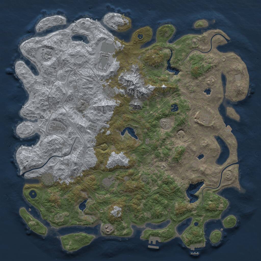 Rust Map: Procedural Map, Size: 5000, Seed: 1899686096, 16 Monuments