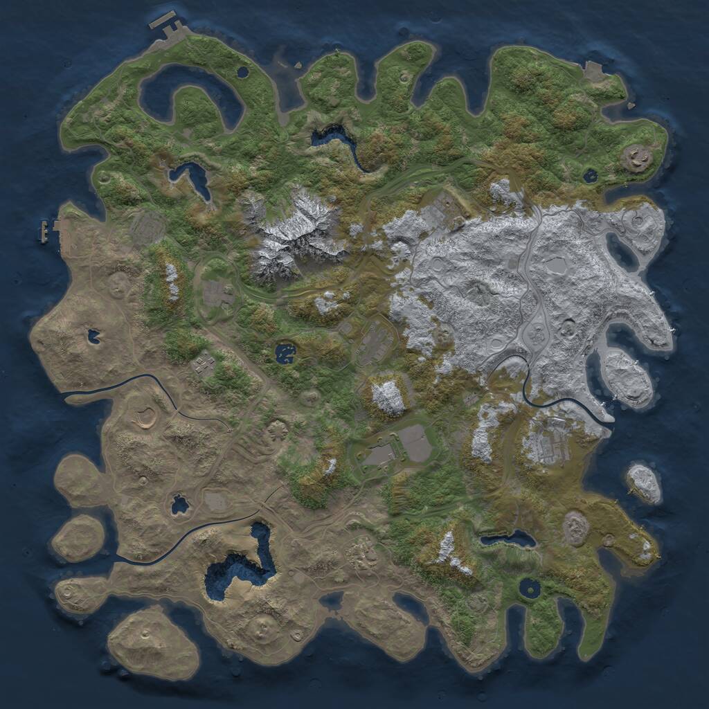 Rust Map: Procedural Map, Size: 5000, Seed: 19801982, 17 Monuments