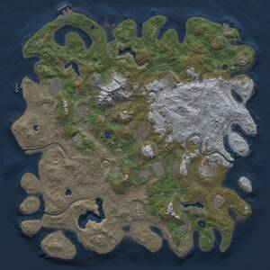 Thumbnail Rust Map: Procedural Map, Size: 5000, Seed: 19801982, 17 Monuments