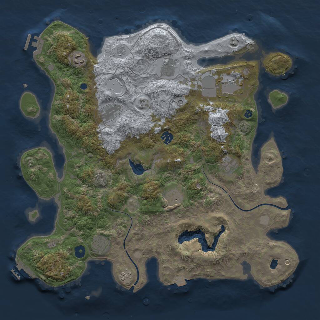 Rust Map: Procedural Map, Size: 4000, Seed: 1815422189, 15 Monuments