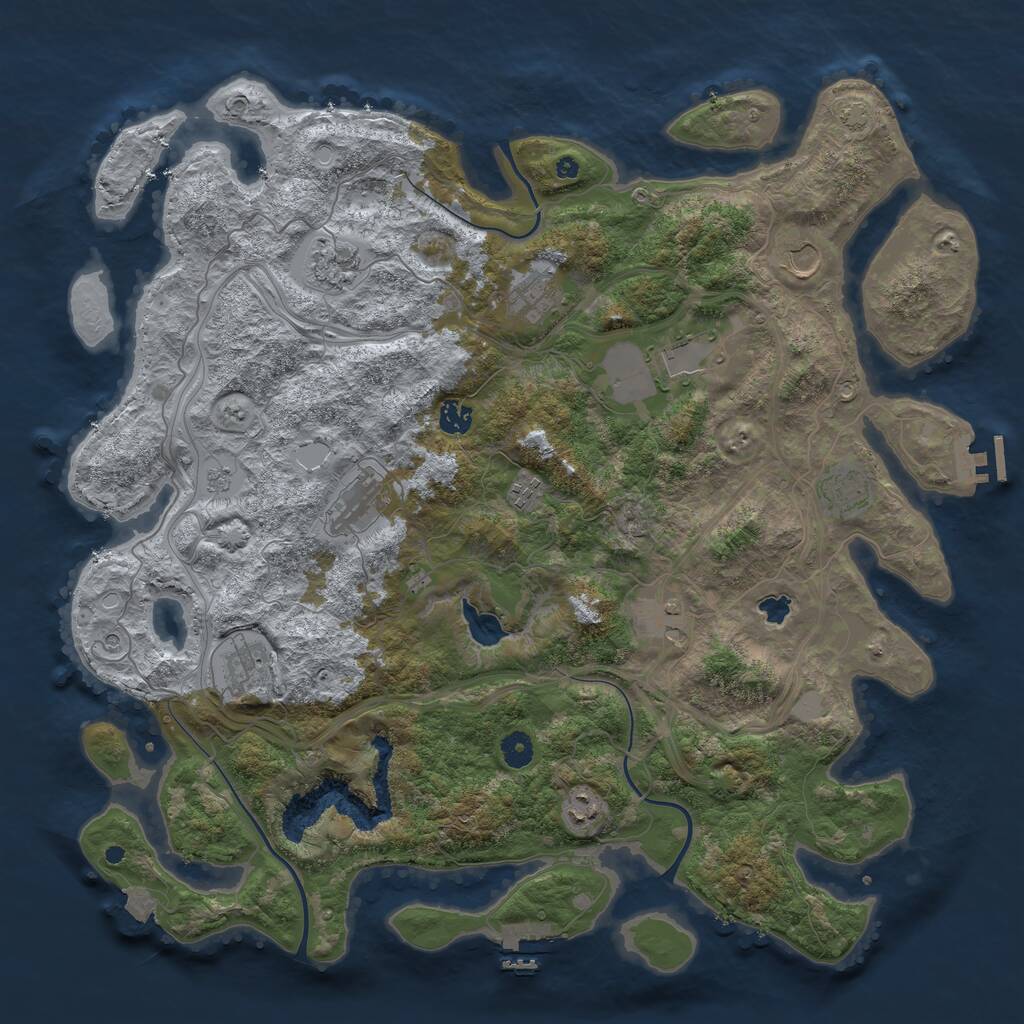 Rust Map: Procedural Map, Size: 4499, Seed: 13819, 17 Monuments