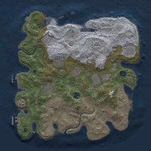 Thumbnail Rust Map: Procedural Map, Size: 3700, Seed: 750933777, 17 Monuments