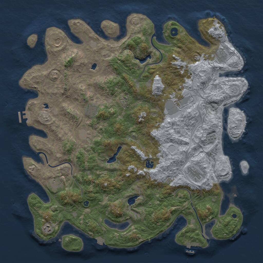 Rust Map: Procedural Map, Size: 4800, Seed: 1892371890, 17 Monuments