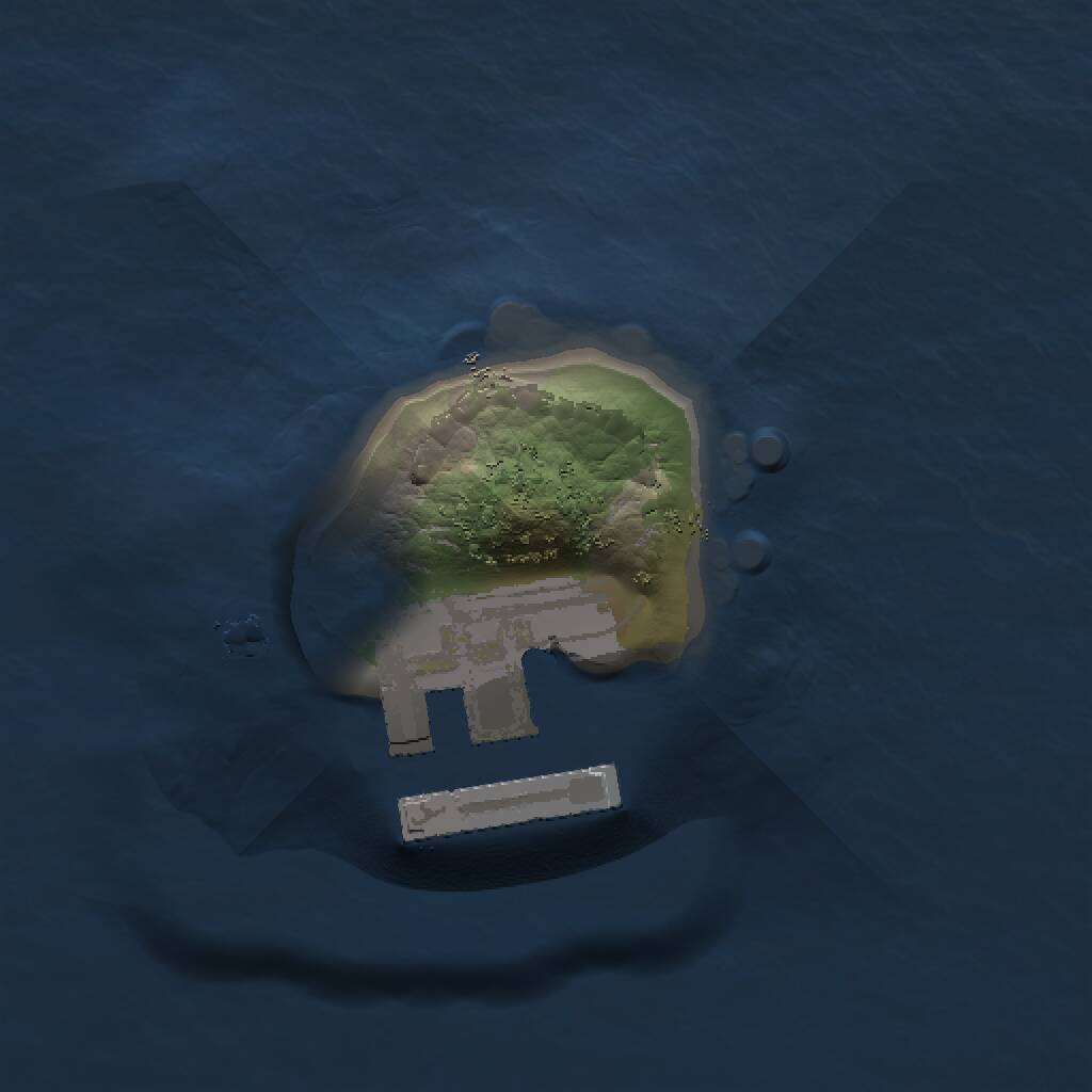 Rust Map: Procedural Map, Size: 1000, Seed: 1384887287, 2 Monuments