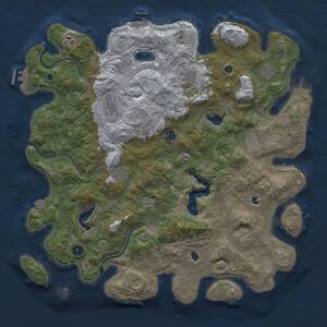 Thumbnail Rust Map: Procedural Map, Size: 4500, Seed: 13581, 16 Monuments