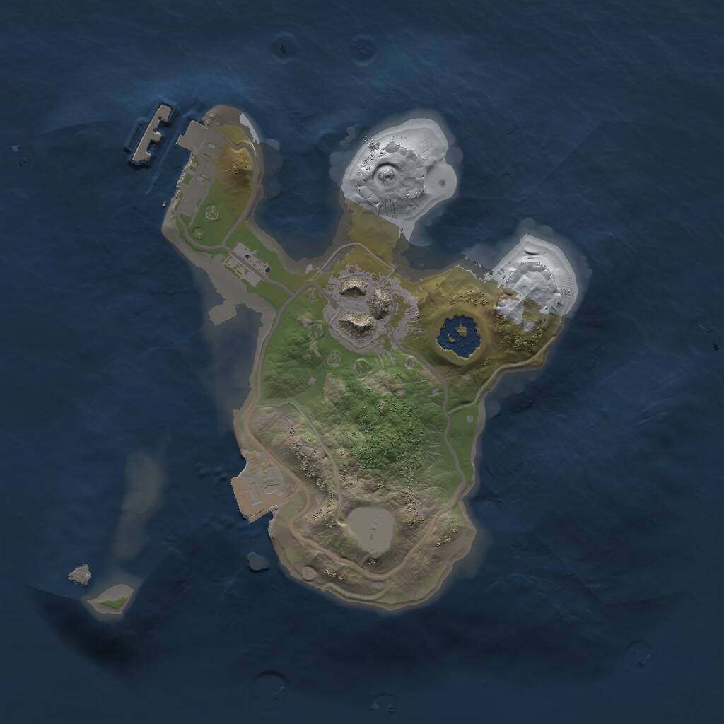 Rust Map: Procedural Map, Size: 1750, Seed: 121315421, 3 Monuments