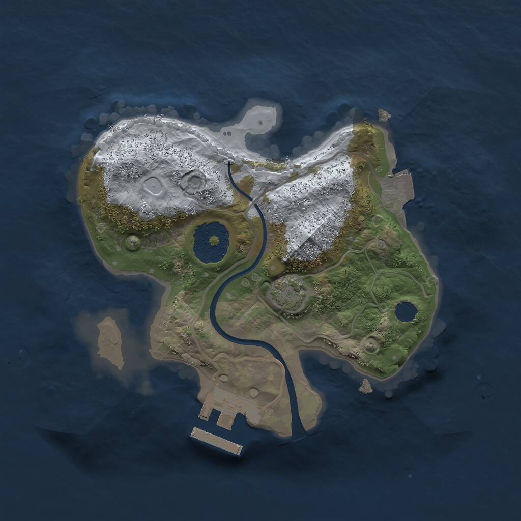 Rust Map: Procedural Map, Size: 2001, Seed: 1234, 3 Monuments