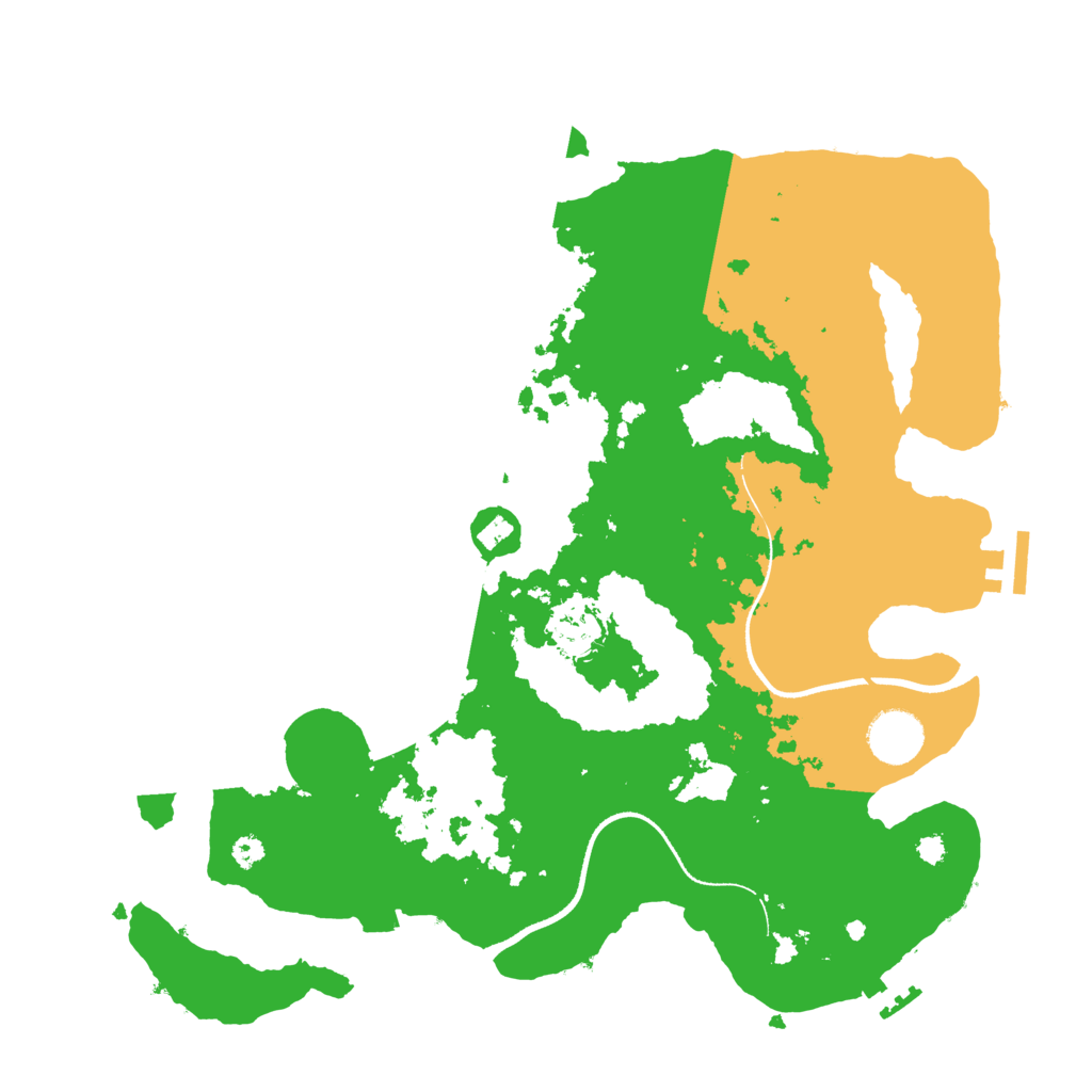 Biome Rust Map: Procedural Map, Size: 3500, Seed: 9292