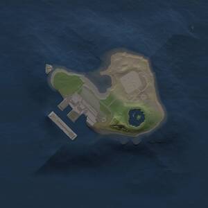 Thumbnail Rust Map: Procedural Map, Size: 1200, Seed: 469107095, 2 Monuments