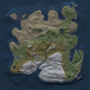 Thumbnail Rust Map: Procedural Map, Size: 3000, Seed: 495822255, 8 Monuments