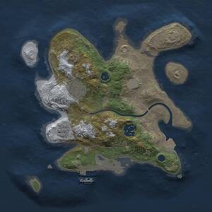 Thumbnail Rust Map: Procedural Map, Size: 2500, Seed: 6506, 6 Monuments