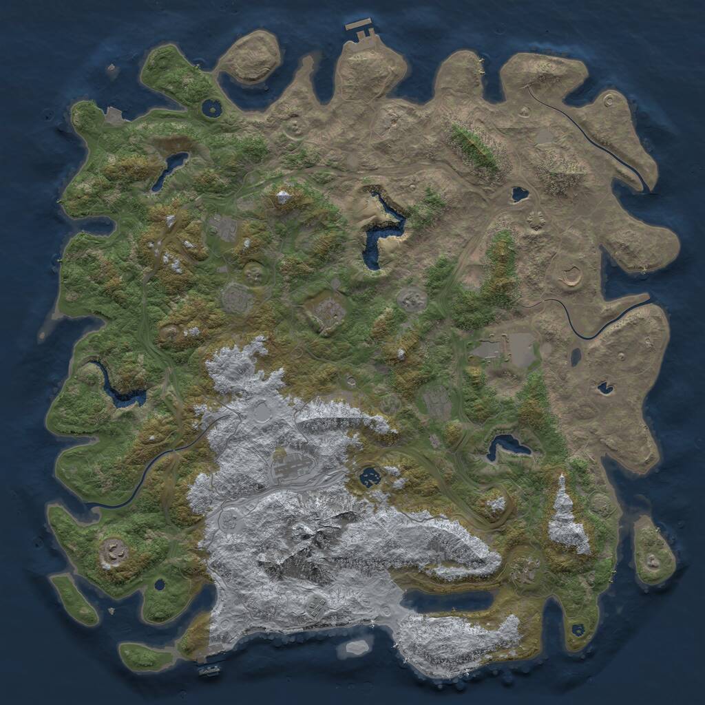 Rust Map: Procedural Map, Size: 5400, Seed: 1900502, 17 Monuments