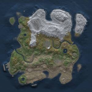 Thumbnail Rust Map: Procedural Map, Size: 3000, Seed: 885391839, 9 Monuments