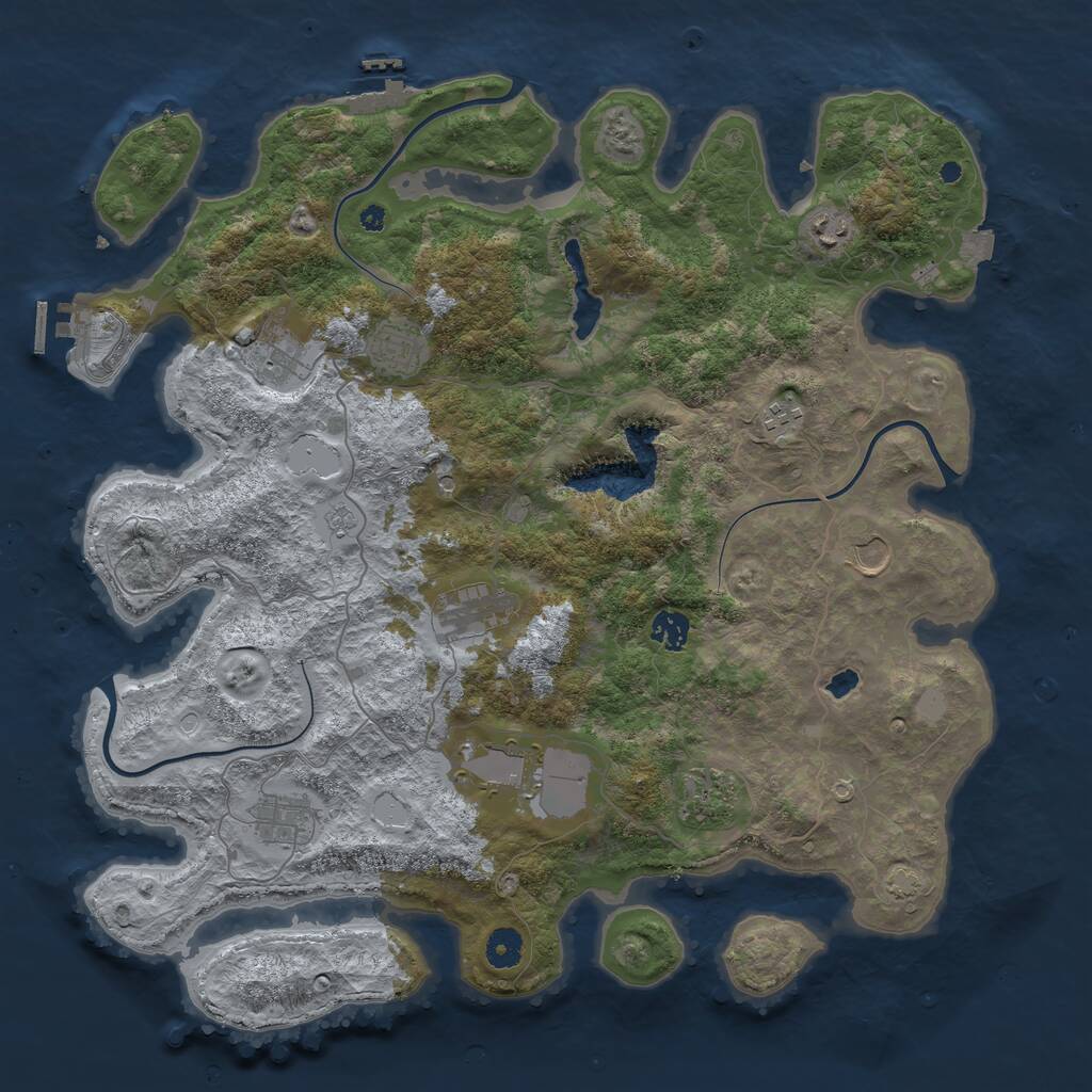 Rust Map: Procedural Map, Size: 4200, Seed: 3359, 16 Monuments