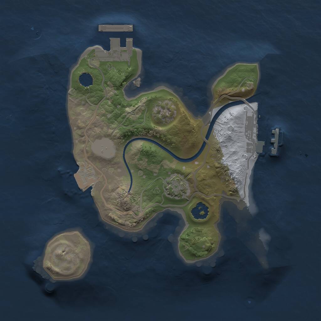 Rust Map: Procedural Map, Size: 1900, Seed: 1355900379, 4 Monuments