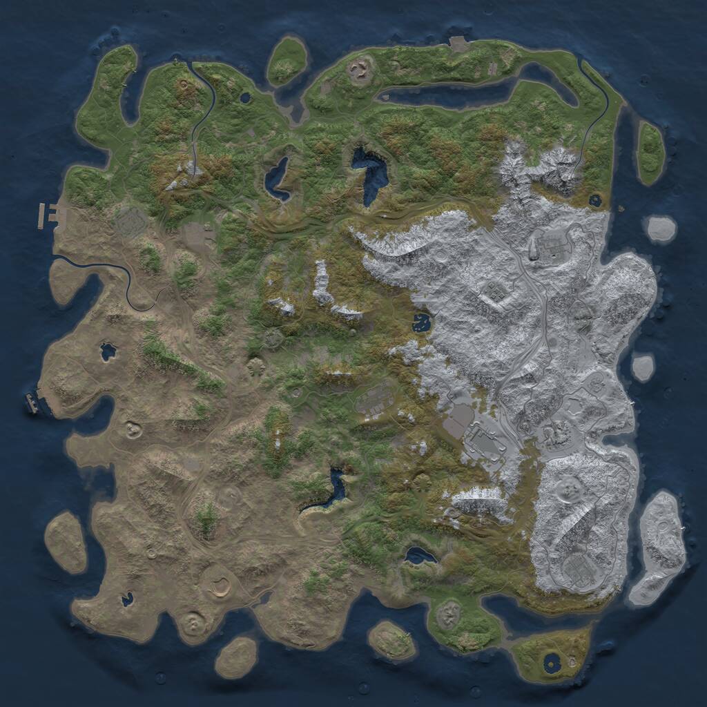 Rust Map: Procedural Map, Size: 5500, Seed: 69696969, 17 Monuments