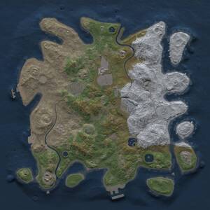 Thumbnail Rust Map: Procedural Map, Size: 3500, Seed: 718248892, 12 Monuments