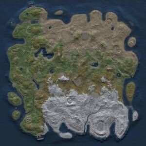 Thumbnail Rust Map: Procedural Map, Size: 4800, Seed: 834468709, 17 Monuments