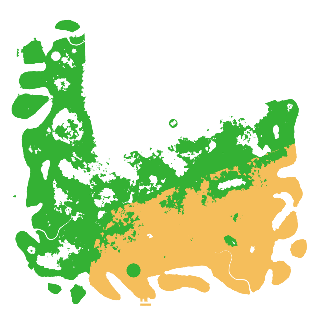 Biome Rust Map: Procedural Map, Size: 6000, Seed: 1341162471