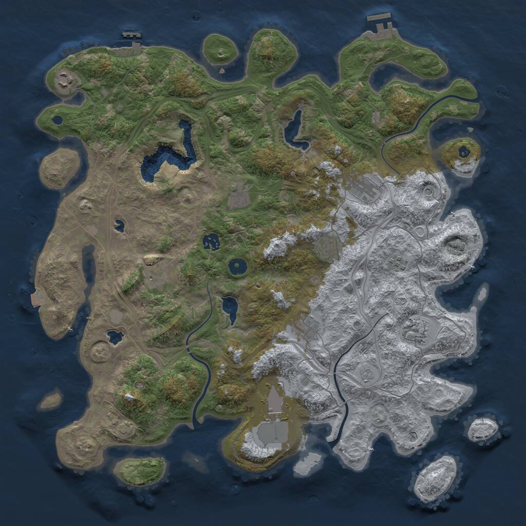 Rust Map: Procedural Map, Size: 4500, Seed: 357912017, 16 Monuments