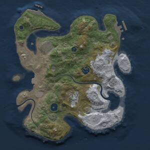 Thumbnail Rust Map: Procedural Map, Size: 3000, Seed: 414622669, 10 Monuments