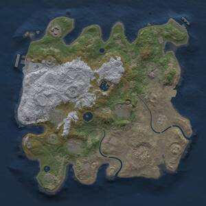 Thumbnail Rust Map: Procedural Map, Size: 3250, Seed: 1842408535, 13 Monuments