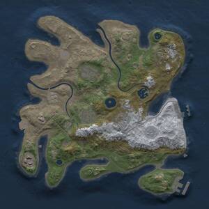 Thumbnail Rust Map: Procedural Map, Size: 3000, Seed: 829762796, 13 Monuments