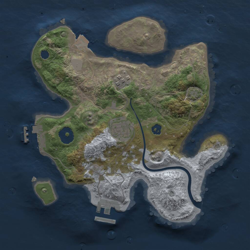 Rust Map: Procedural Map, Size: 2400, Seed: 1426804270, 6 Monuments