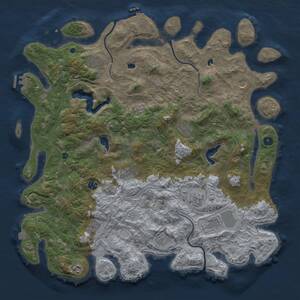 Thumbnail Rust Map: Procedural Map, Size: 4800, Seed: 1531773552, 17 Monuments