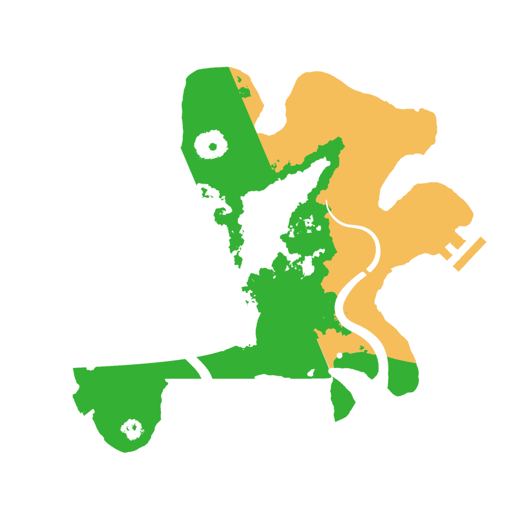Biome Rust Map: Procedural Map, Size: 2500, Seed: 395168881