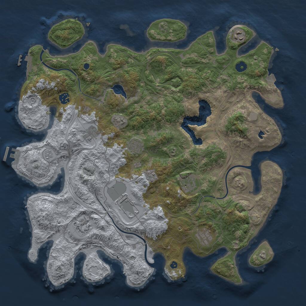 Rust Map: Procedural Map, Size: 4250, Seed: 4912414, 15 Monuments