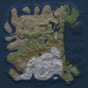 Thumbnail Rust Map: Procedural Map, Size: 4000, Seed: 987296176, 15 Monuments