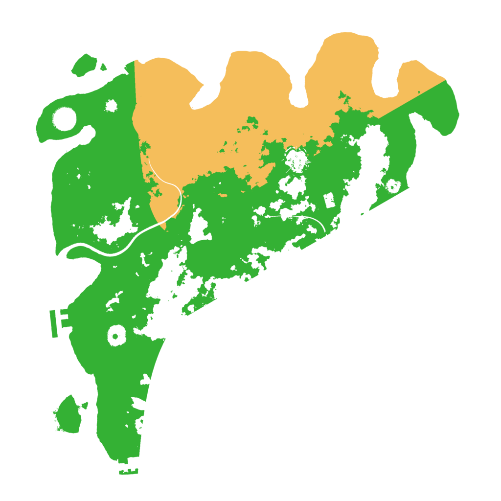 Biome Rust Map: Procedural Map, Size: 3700, Seed: 588397696