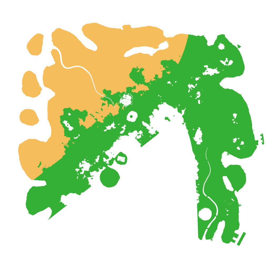 Biome Rust Map: Procedural Map, Size: 3800, Seed: 50730197