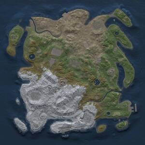 Thumbnail Rust Map: Procedural Map, Size: 3750, Seed: 230408377, 14 Monuments