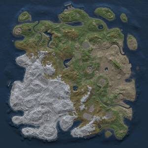 Thumbnail Rust Map: Procedural Map, Size: 4400, Seed: 211120243, 15 Monuments