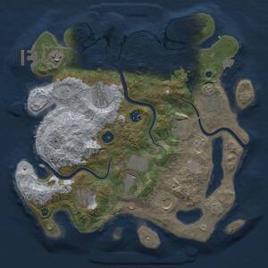 Thumbnail Rust Map: Procedural Map, Size: 3500, Seed: 1403502138, 14 Monuments