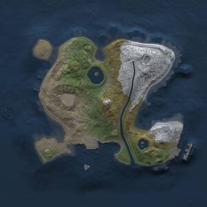 Thumbnail Rust Map: Procedural Map, Size: 1900, Seed: 1998362387, 2 Monuments