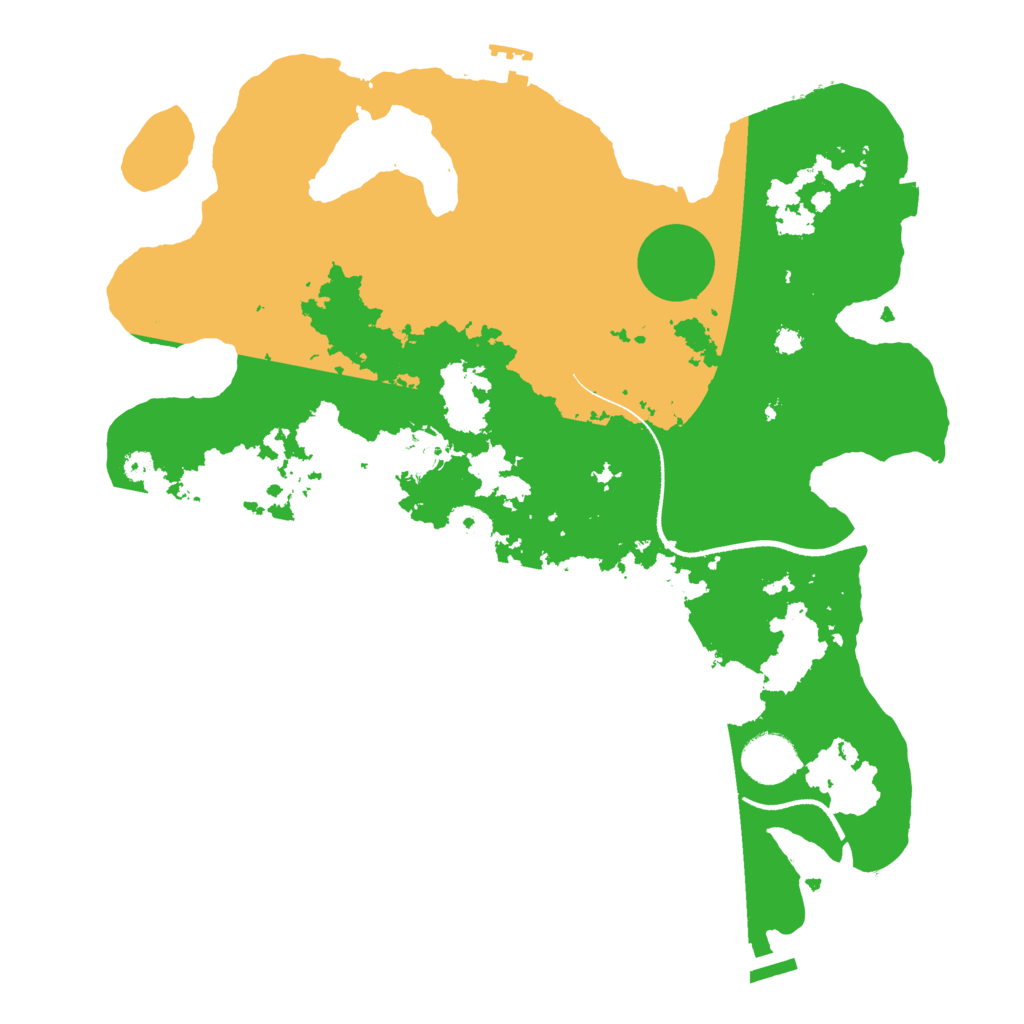 Biome Rust Map: Procedural Map, Size: 3500, Seed: 611433076