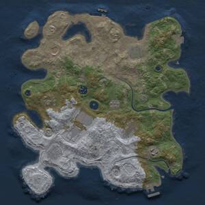 Thumbnail Rust Map: Procedural Map, Size: 3500, Seed: 611433076, 15 Monuments