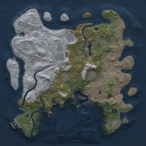 Thumbnail Rust Map: Procedural Map, Size: 4250, Seed: 84646, 15 Monuments