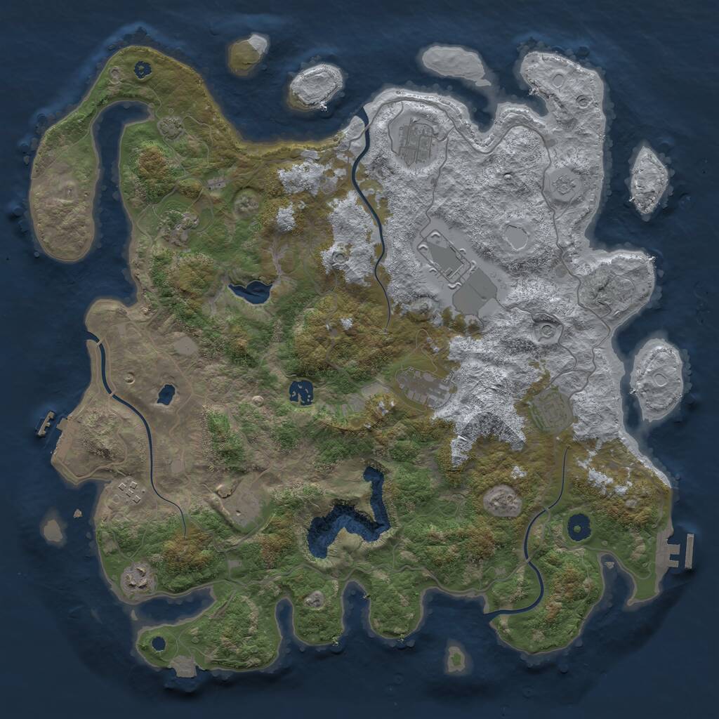 Rust Map: Procedural Map, Size: 4222, Seed: 21112024, 15 Monuments