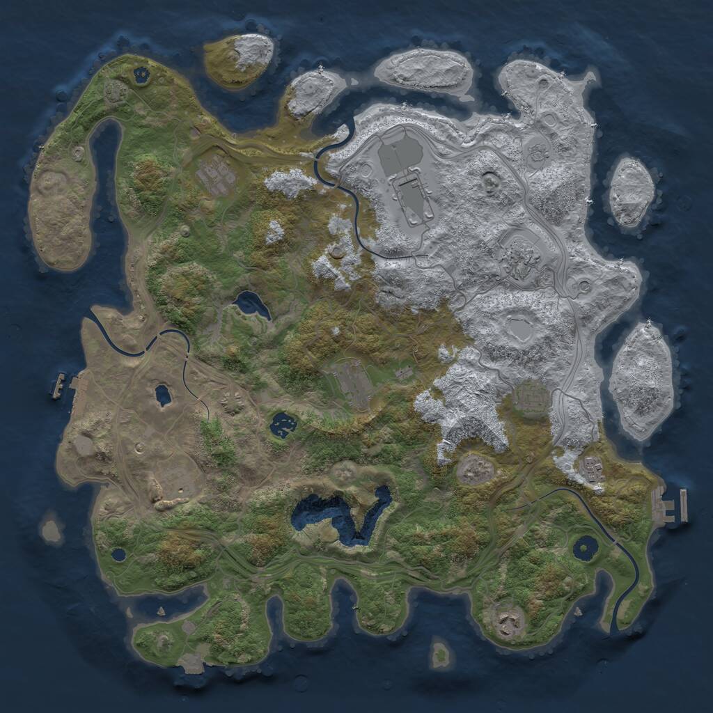 Rust Map: Procedural Map, Size: 4333, Seed: 21112024, 15 Monuments